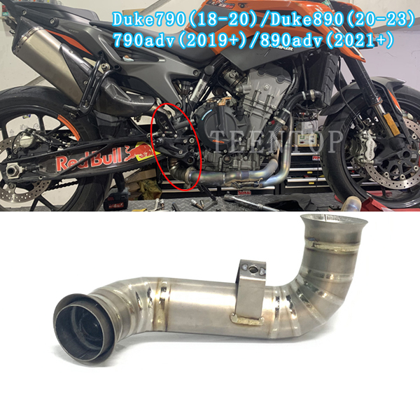 2021+ CF MOTO 800NK Motorcycle Exhaust Middle Pipe 800MT Decat Pipe Link Pipe